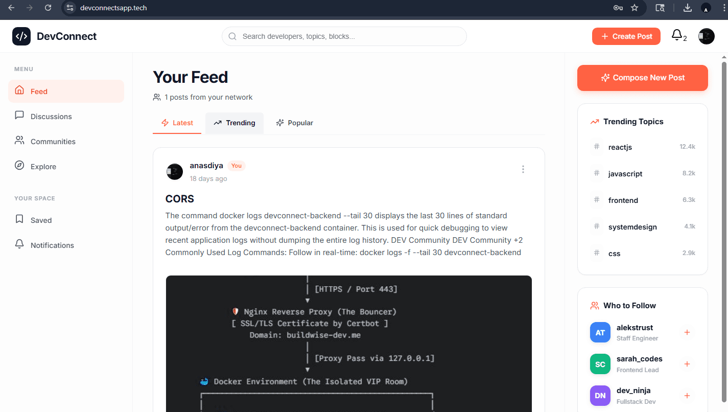 DevConnect screenshot